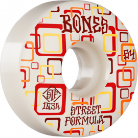 BONES WHEELS (JEU DE 4) STF 54MM V3 RETROS 103A WHITE SLIMS