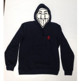 PISOLO BASIC HOODY 580 DARK NAVY (LOGO ROUGE)