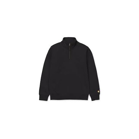 CARHARTT CHASE NECK ZIP SWEAT COTTON/POLYESTER BLACK / GOLD