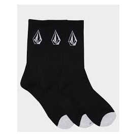 VOLCOM FULL STONE SOCK 3 PACK BLACK