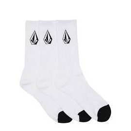 VOLCOM FULL STONE SOCK 3 PACK WHITE