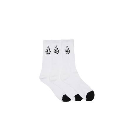 VOLCOM FULL STONE SOCK 3 PACK WHITE