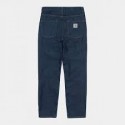 CARHARTT NEWEL PANT 100 % ORGANIC COTTON BLUE ONE WASH NO LENGHT