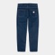 CARHARTT NEWEL PANT 100% ORGANIC COTTON BLUE STONE WASHED NO LENGHT