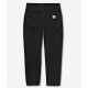 CARHARTT NEWEL PANT FINE CORD 100% ORGANIC COTTON BLACK RINSED NO LENGHT