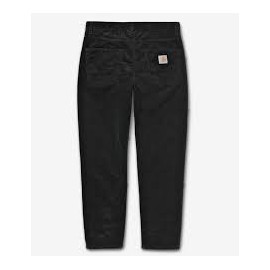 CARHARTT NEWEL PANT FINE CORD 100% ORGANIC COTTON BLACK RINSED NO LENGHT