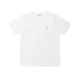 CARHARTT S/S CHASE T-SHIRT 100 % COTTON WHITE / GOLD