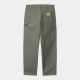 CARHARTT SINGLE KNEE PANT 100 % ORGANIC COTTON SMOKE GREEN RINSED L32