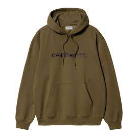 CARHARTT HOODED SWEAT 58/42 % COTTON/POLYESTER HIGHLAND / CASSIS