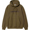 CARHARTT HOODED SWEAT 58/42 % COTTON/POLYESTER HIGHLAND / CASSIS