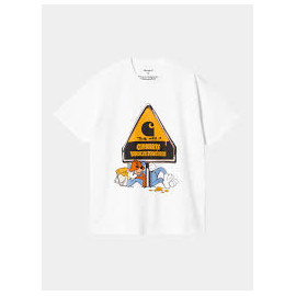 CARHARTT S/S DEADKEBAB WORKIN ON IT T-S 100% ORGANIC COTTON WHITE