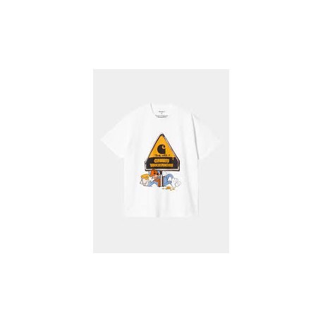 CARHARTT S/S DEADKEBAB WORKIN ON IT T-S 100% ORGANIC COTTON WHITE