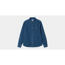 CARHARTT L/S WELDON SHIRT 100 % COTTON BLUE STONE WASHED