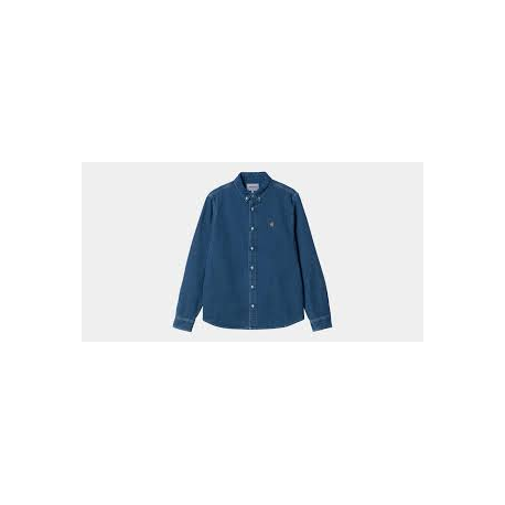 CARHARTT L/S WELDON SHIRT 100 % COTTON BLUE STONE WASHED