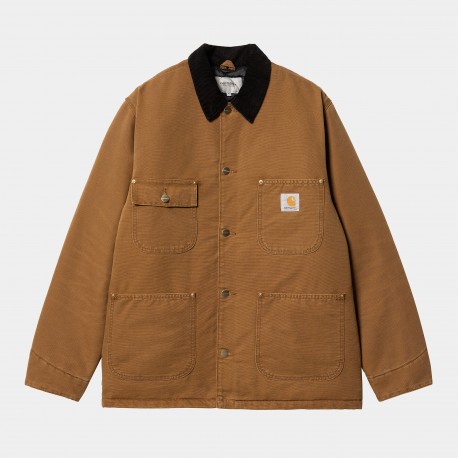 CARHARTT OG CHORE COAT 100% ORGANIC COTTON DUSTY H BROWN AGED CANVA