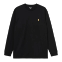 CARHARTT L/S CHASE T-SHIRT 100 % COTTON BLACK / GOLD