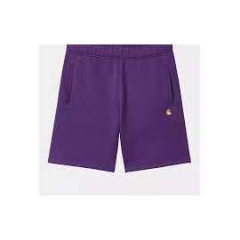 CARHARTT CHASE SWEAT SHORT 58/42% COTTON/POLYESTER TYRIAN/GOLD