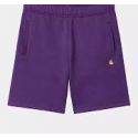 CARHARTT CHASE SWEAT SHORT 58/42% COTTON/POLYESTER TYRIAN/GOLD