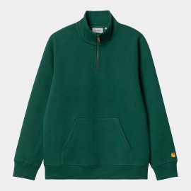 CARHARTT CHASE NECK ZIP SWEAT 58/42% COTTON/POLYESTER CHERVIL/GOLD