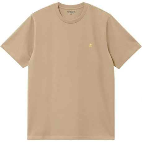 CARHARTT S/S CHASE T-SHIRT 100% COTTON SABLE/GOLD