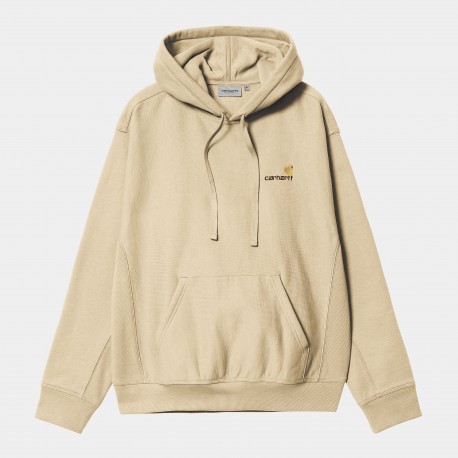 CARHARTT HOODED AMERICAN SCRIPT SWEAT 80/20% COTTON/POLYESTER RATTAN