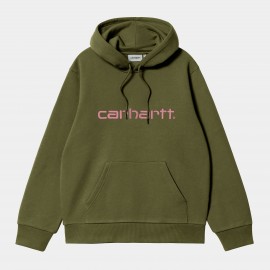 CARHARTT HOODED CARHARTT SWEAT  58/42% COTTON POLYESTER DUNDEE/GLASSY PINK