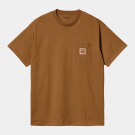 CARHARTT S/S FIELD POCKET T-SHIRT 100% COTTON ORGANIC COTTON HAMILTON BROWN