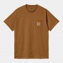 CARHARTT S/S FIELD POCKET T-SHIRT 100% COTTON ORGANIC COTTON HAMILTON BROWN