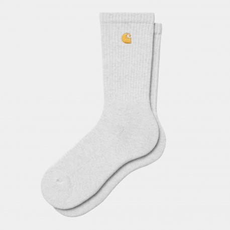 CARHARTT CHASE SOCKS COTTON POLYESTER LYCRA ASH HEATHER/GOLD