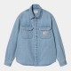 CARHARTT HARVEY SHIRT JAC 100% COTTON BLUE STONE BLEACHED