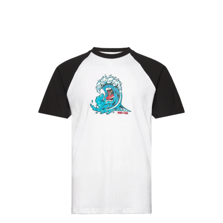 SANTA CRUZ T-SHIRT SCREAMING WAVE FRONT RAGLAN