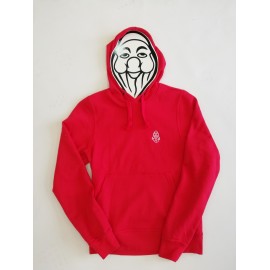 PISOLO BASIC HOODY 35 RED (LOGO BLANC)