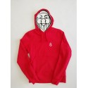 PISOLO BASIC HOODY 35 RED (LOGO BLANC)