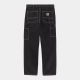 CARHARTT SINGLE KNEE PANT 100% COTTON BLACK STONE WASHED L32 COEUR