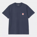 CARHARTT S/SPOCKET HEART T-SHIRT 100% COTTON BLUE