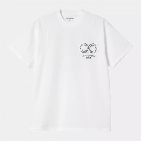 CARHARTT S/S ROTATION T-SHIRT 100% ORGANIC COTTON WHITE/BLACK
