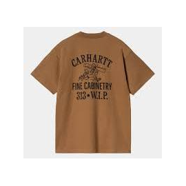 CARHARTT S/S CABINETRY T-SHIRT 100% ORGANIC COTTON HAMILTON BROWN / BLACK