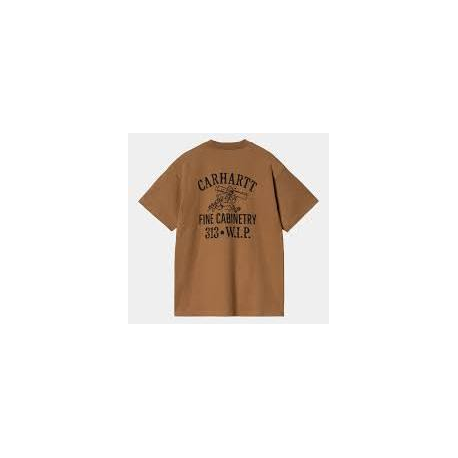 CARHARTT S/S CABINETRY T-SHIRT 100% ORGANIC COTTON HAMILTON BROWN / BLACK