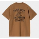 CARHARTT S/S CABINETRY T-SHIRT 100% ORGANIC COTTON HAMILTON BROWN / BLACK