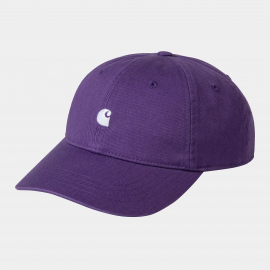 CARHARTT MADISON LOGO CAP 100 % COTTON HUCKLEBERRY/WHITE