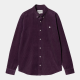 CARHARTT L/S MADISON FINE CORD SHIRT 100% COTTON HUCKLEBERRY / WAX