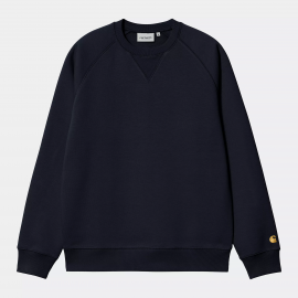 CARHARTT SWEAT  58/42% COTTON POLYESTER DARK NAVY / GOLD