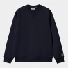 CARHARTT SWEAT  58/42% COTTON POLYESTER DARK NAVY / GOLD