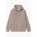 CARHARTT HOODED CARHARTT SWEAT  58/42% COTTON POLYESTER DUSKY BEIGE / GOLD