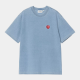 CARHARTT S/S INGO POCKET T-SHIRT LIGHT BLUE GARMENT DYED