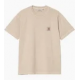 CARHARTT S/S NELSON T-SHIRT 100% COTTON FLEUR DE SEL GARMENT DYED
