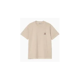 CARHARTT S/S NELSON T-SHIRT 100% COTTON FLEUR DE SEL GARMENT DYED