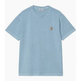 CARHARTT S/S NELSON T-SHIRT 100% COTTON CLAY BLUE GARMENT DYED