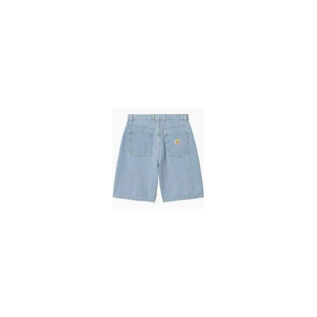 CARHARTT BRANDON  SHORT 100% COTTON BLUE STONE BLEACHED