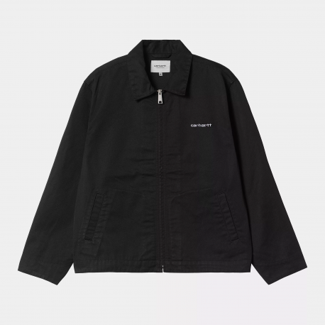 CARHARTT MODULE SCRIPT JACKET 65/35% POLYESTER / COTTON BLACK /WHITE RINSED
